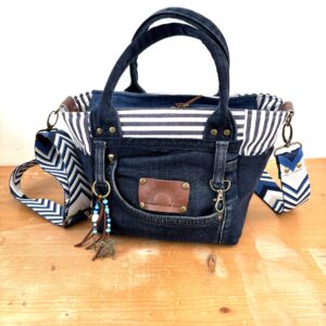 nautical denim borg bag