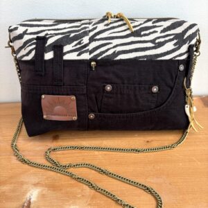 zebra print serenity clutch bag